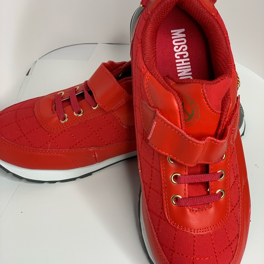 Monchino Red sneakers tennis shoes Size 5 - New -